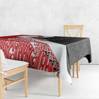 Toitu Te Tiriti Me Te Whakaputanga Tablecloth Maori Wahaika With Haka Face LT14 - Polynesian Pride
