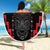 Personalised Toitu Te Tiriti Mana Maori Motuhake Beach Blanket Aotearoa Haka Face Mix Poutama Art