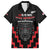Personalised Toitu Te Tiriti Mana Maori Motuhake Family Matching Off Shoulder Short Dress and Hawaiian Shirt Aotearoa Haka Face Mix Poutama Art