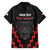 Personalised Toitu Te Tiriti Mana Maori Motuhake Family Matching Off Shoulder Short Dress and Hawaiian Shirt Aotearoa Haka Face Mix Poutama Art