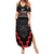 Personalised Toitu Te Tiriti Mana Maori Motuhake Summer Maxi Dress Aotearoa Haka Face Mix Poutama Art