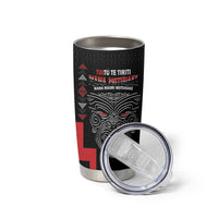 Toitu Te Tiriti Mana Maori Motuhake Tumbler Cup Aotearoa Haka Face Mix Poutama Art LT14 - Polynesian Pride