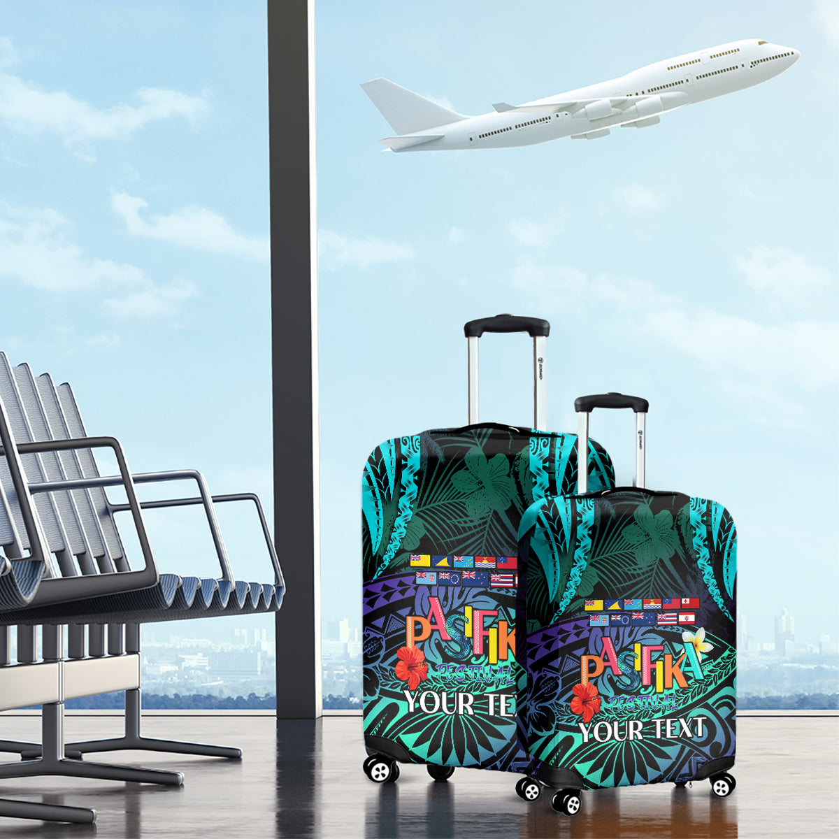 Personalised Pasifika Festival Auckland Luggage Cover 2024 Pacific Islands Polynesian Pattern LT14 - Polynesian Pride