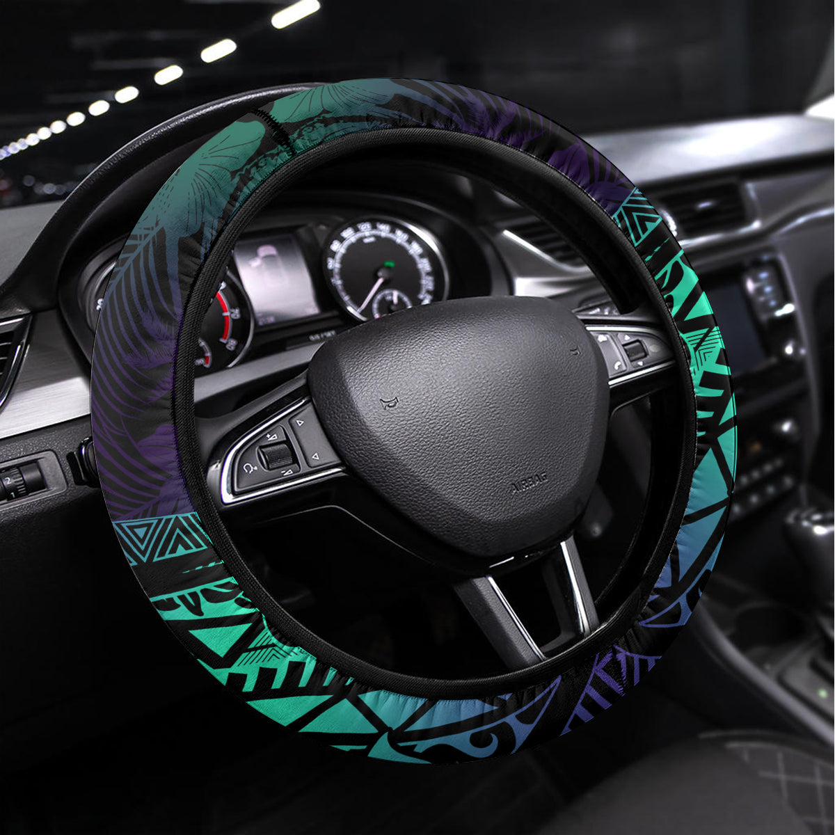 Pasifika Festival Auckland Steering Wheel Cover 2024 Pacific Islands Polynesian Pattern LT14 Universal Fit Purple - Polynesian Pride