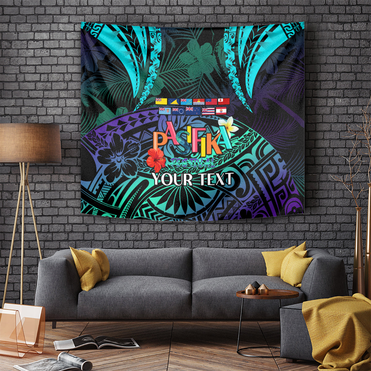 Personalised Pasifika Festival Auckland Tapestry 2024 Pacific Islands Polynesian Pattern LT14 Purple - Polynesian Pride