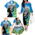 Personalised Honolulu Aloha Hawaii Family Matching Off Shoulder Long Sleeve Dress and Hawaiian Shirt Tropical Leaves With Hula Girl LT14 - Polynesian Pride