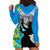 Personalised Honolulu Aloha Hawaii Hoodie Dress Tropical Leaves With Hula Girl LT14 - Polynesian Pride