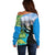 Personalised Honolulu Aloha Hawaii Off Shoulder Sweater Tropical Leaves With Hula Girl LT14 - Polynesian Pride