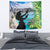 Personalised Honolulu Aloha Hawaii Tapestry Tropical Leaves With Hula Girl LT14 - Polynesian Pride