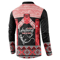 Toitu Te Tiriti O Waitangi Button Sweatshirt Maori Wharenui With Taniko Motifs LT14 - Polynesian Pride