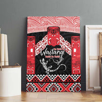 Toitu Te Tiriti O Waitangi Canvas Wall Art Maori Wharenui With Taniko Motifs LT14 - Polynesian Pride