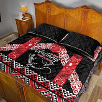 Toitu Te Tiriti O Waitangi Quilt Bed Set Maori Wharenui With Taniko Motifs LT14 - Polynesian Pride