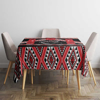 Toitu Te Tiriti O Waitangi Tablecloth Maori Wharenui With Taniko Motifs LT14 - Polynesian Pride