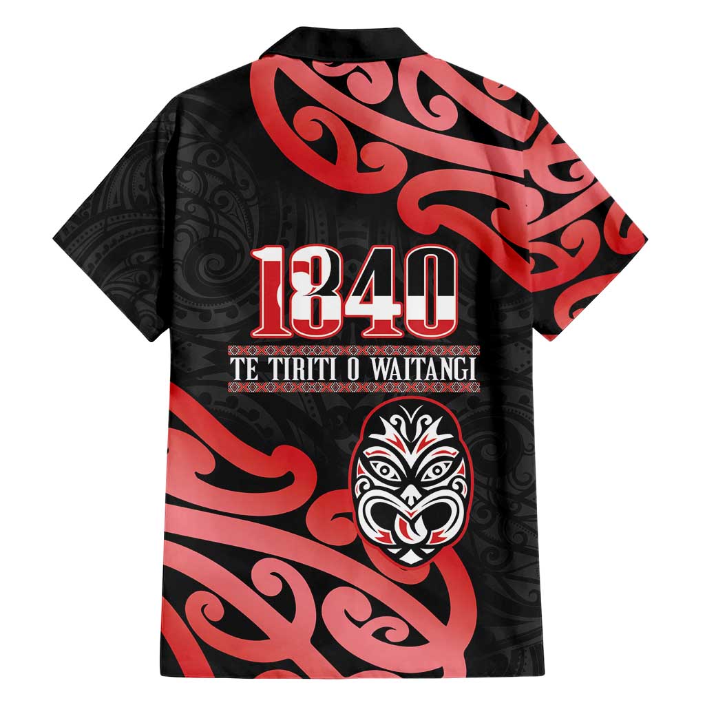 New Zealand 1840 Waitangi Day Hawaiian Shirt Aotearoa Haka Mask - Red Version LT14 - Polynesian Pride