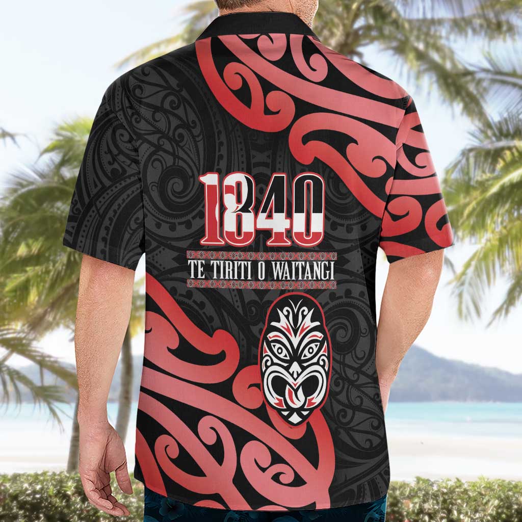 New Zealand 1840 Waitangi Day Hawaiian Shirt Aotearoa Haka Mask - Red Version LT14 - Polynesian Pride