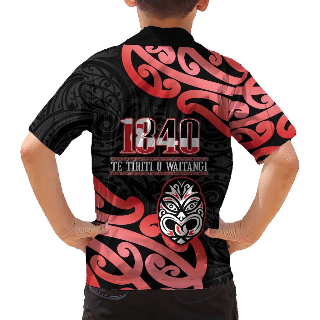 New Zealand 1840 Waitangi Day Hawaiian Shirt Aotearoa Haka Mask - Red Version LT14 - Polynesian Pride