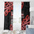 New Zealand 1840 Waitangi Day Window Curtain Aotearoa Haka Mask - Red Version