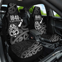 New Zealand 1840 Waitangi Day Car Seat Cover Aotearoa Haka Mask - Black Version