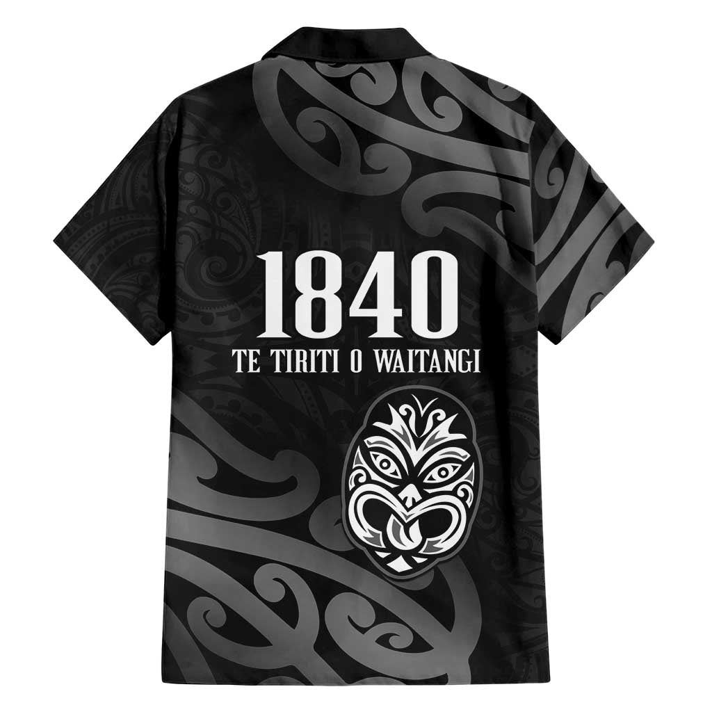 New Zealand 1840 Waitangi Day Hawaiian Shirt Aotearoa Haka Mask - Black Version LT14 - Polynesian Pride