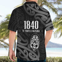 New Zealand 1840 Waitangi Day Hawaiian Shirt Aotearoa Haka Mask - Black Version LT14 - Polynesian Pride