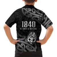 New Zealand 1840 Waitangi Day Hawaiian Shirt Aotearoa Haka Mask - Black Version LT14 - Polynesian Pride