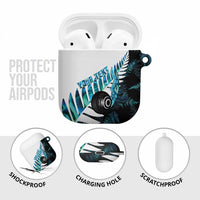 New Zealand Lawn Bowls Custom AirPods Case Aotearoa Silver Fern Paua Shell - Polynesian Pride