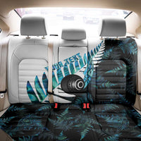 New Zealand Lawn Bowls Custom Back Car Seat Cover Aotearoa Silver Fern Paua Shell - Polynesian Pride