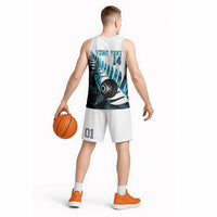 New Zealand Lawn Bowls Custom Basketball Jersey Aotearoa Silver Fern Paua Shell - Polynesian Pride