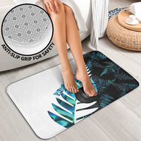 New Zealand Lawn Bowls Custom Bathroom Set Aotearoa Silver Fern Paua Shell - Polynesian Pride