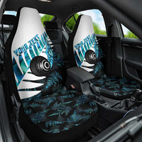 New Zealand Lawn Bowls Custom Car Seat Cover Aotearoa Silver Fern Paua Shell - Polynesian Pride