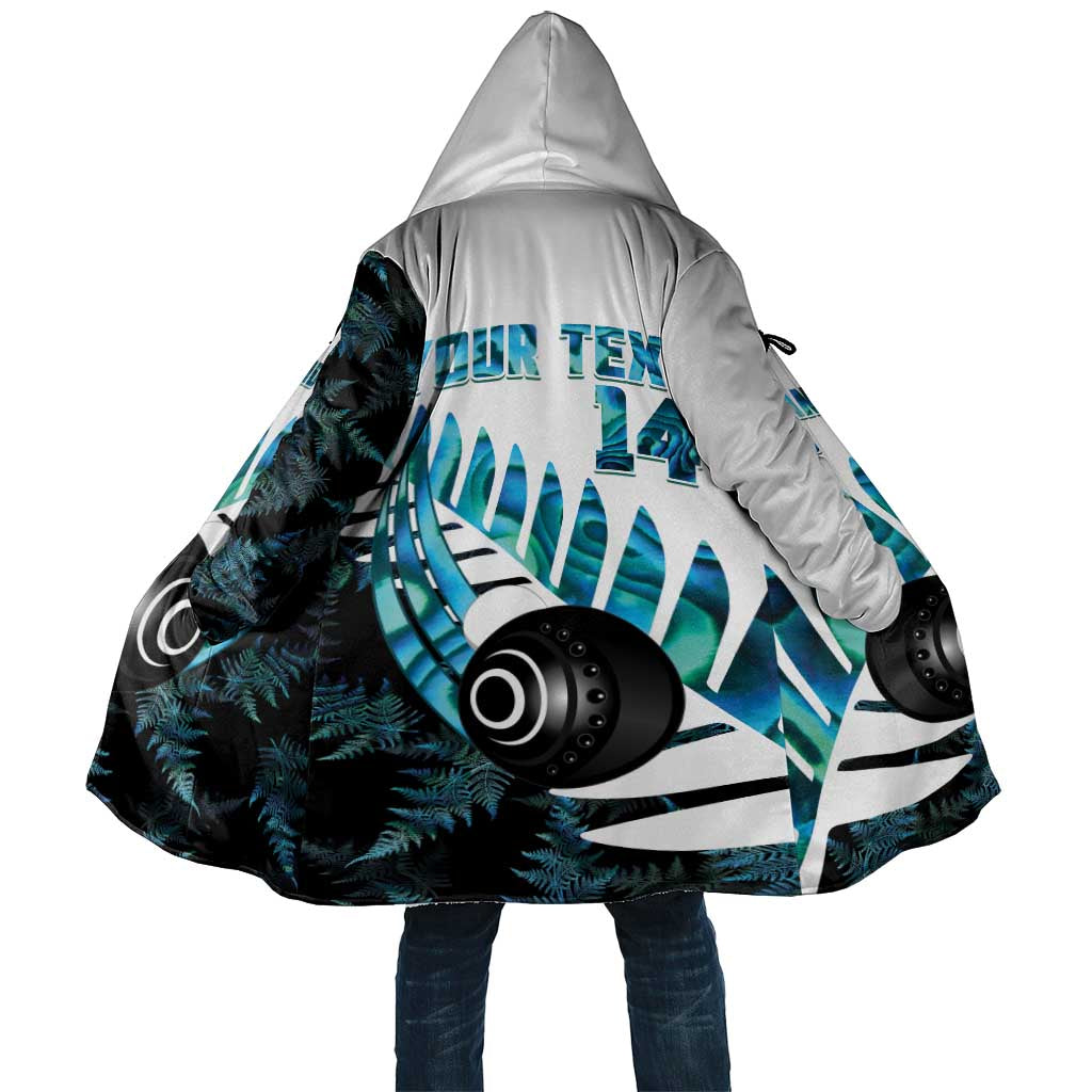 New Zealand Lawn Bowls Custom Cloak Aotearoa Silver Fern Paua Shell - Polynesian Pride