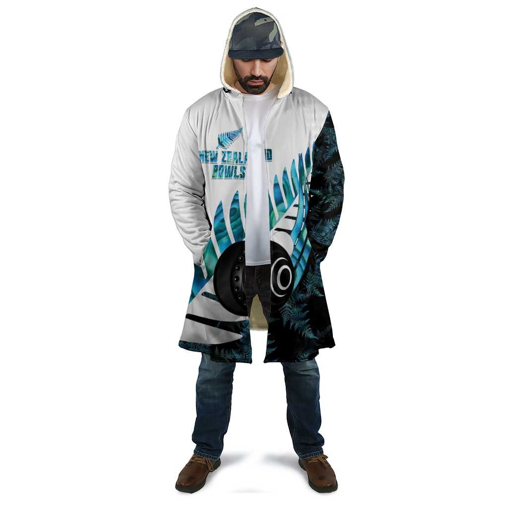 New Zealand Lawn Bowls Custom Cloak Aotearoa Silver Fern Paua Shell - Polynesian Pride