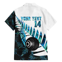New Zealand Lawn Bowls Custom Family Matching Mermaid Dress and Hawaiian Shirt Aotearoa Silver Fern Paua Shell - Polynesian Pride