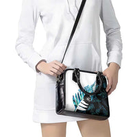New Zealand Lawn Bowls Custom Shoulder Handbag Aotearoa Silver Fern Paua Shell - Polynesian Pride