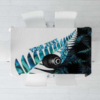 New Zealand Lawn Bowls Custom Tablecloth Aotearoa Silver Fern Paua Shell - Polynesian Pride