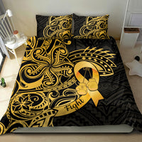 Polynesia Bone Cancer Awareness Bedding Set Fight Warriors LT14 - Polynesian Pride