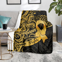 Polynesia Bone Cancer Awareness Blanket Fight Warriors LT14 - Polynesian Pride