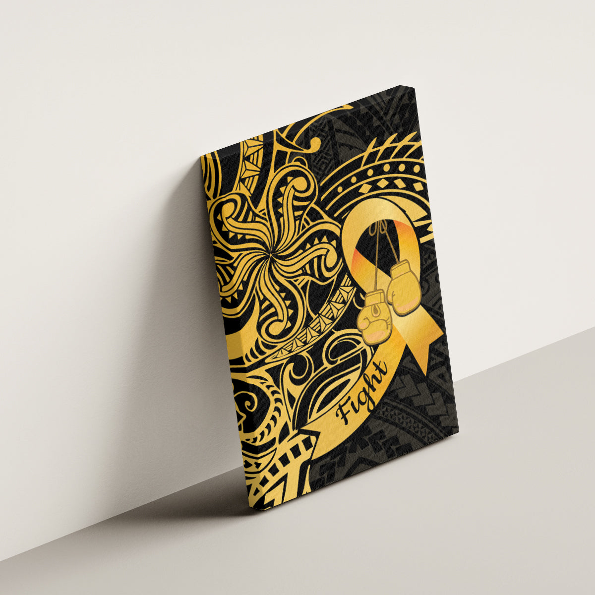 Polynesia Bone Cancer Awareness Canvas Wall Art Fight Warriors LT14 - Polynesian Pride