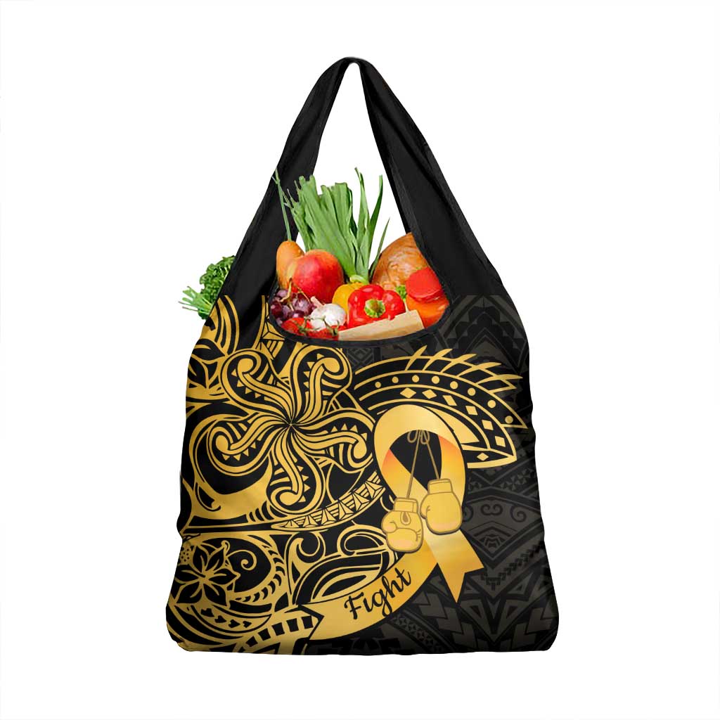 Polynesia Bone Cancer Awareness Grocery Bag Fight Warriors LT14 1-pack One Size Black - Polynesian Pride