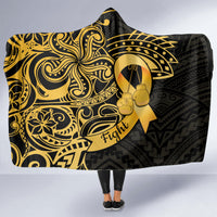 Polynesia Bone Cancer Awareness Hooded Blanket Fight Warriors LT14 - Polynesian Pride