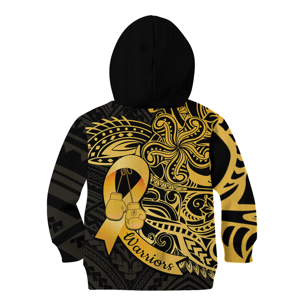 Polynesia Bone Cancer Awareness Kid Hoodie Fight Warriors