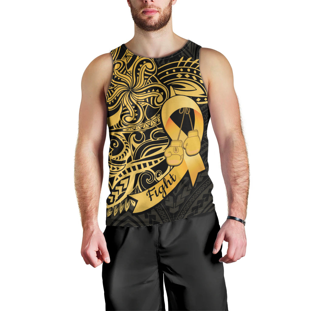 Polynesia Bone Cancer Awareness Men Tank Top Fight Warriors LT14 - Polynesian Pride