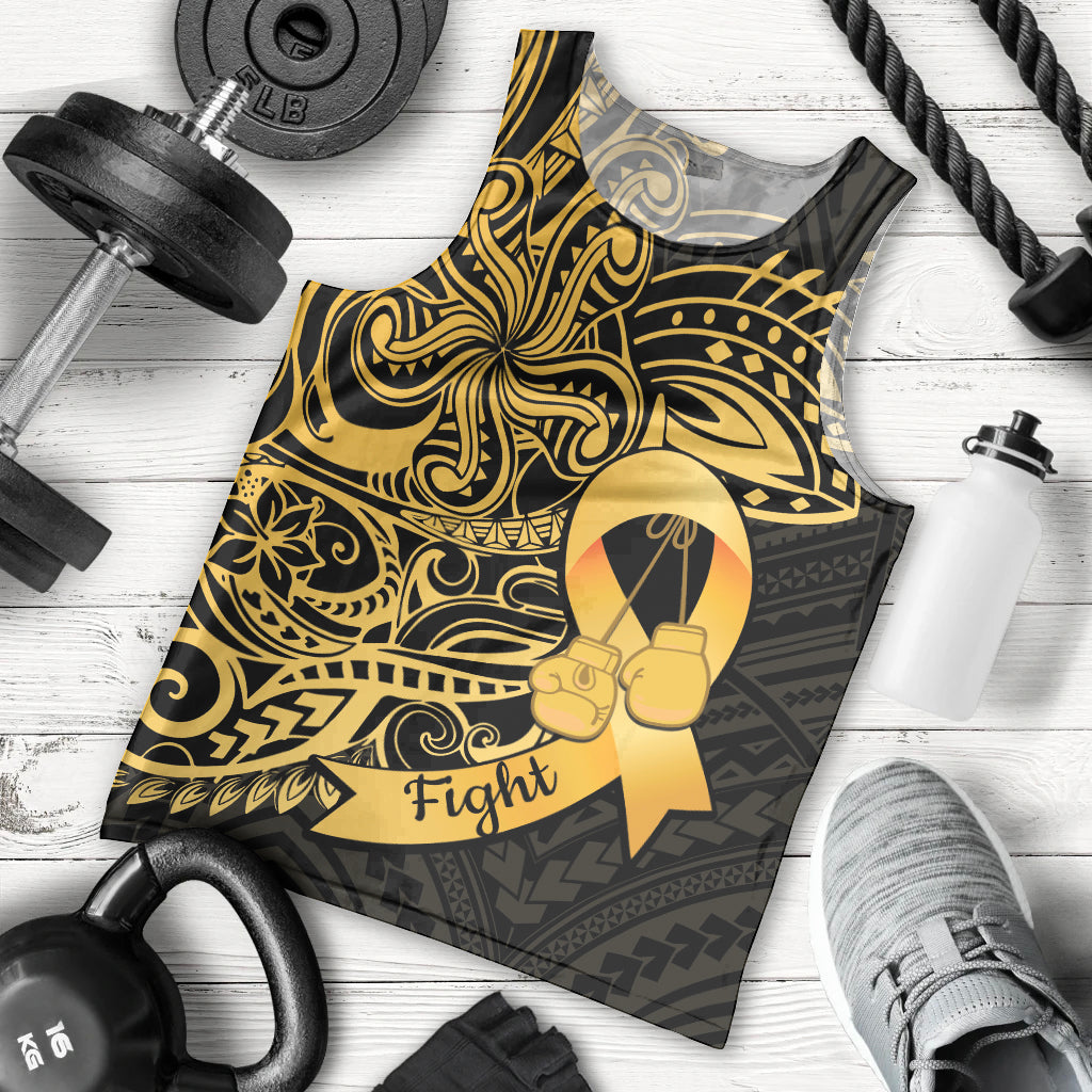 Polynesia Bone Cancer Awareness Men Tank Top Fight Warriors LT14 - Polynesian Pride