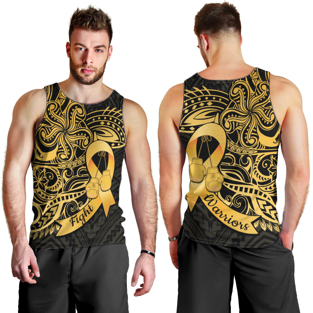 Polynesia Bone Cancer Awareness Men Tank Top Fight Warriors LT14 - Polynesian Pride