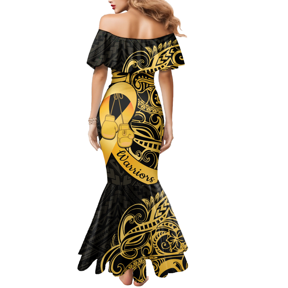 Polynesia Bone Cancer Awareness Mermaid Dress Fight Warriors