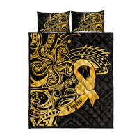 Polynesia Bone Cancer Awareness Quilt Bed Set Fight Warriors LT14 - Polynesian Pride