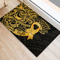 Polynesia Bone Cancer Awareness Rubber Doormat Fight Warriors LT14 - Polynesian Pride