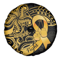 Polynesia Bone Cancer Awareness Spare Tire Cover Fight Warriors LT14 - Polynesian Pride