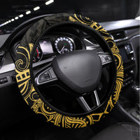 Polynesia Bone Cancer Awareness Steering Wheel Cover Fight Warriors LT14 Universal Fit Black - Polynesian Pride