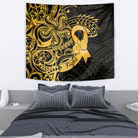 Polynesia Bone Cancer Awareness Tapestry Fight Warriors LT14 - Polynesian Pride